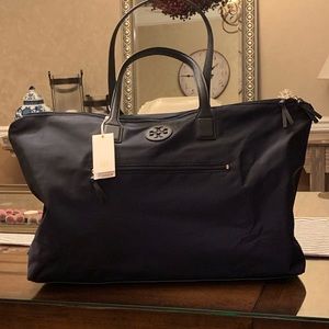 Ella Packable Overnight Satchel - Navy